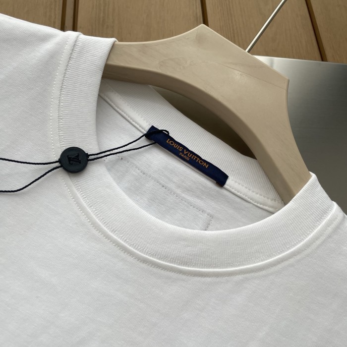 Louis Vuitton Jacquard Round Neck Short Sleeve T-Shirt
