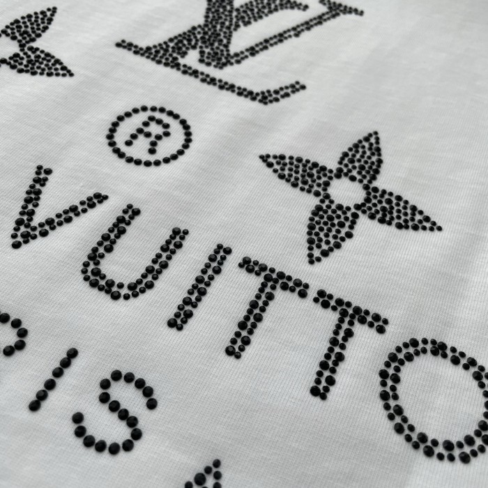 Louis Vuitton Jacquard Round Neck Short Sleeve T-Shirt