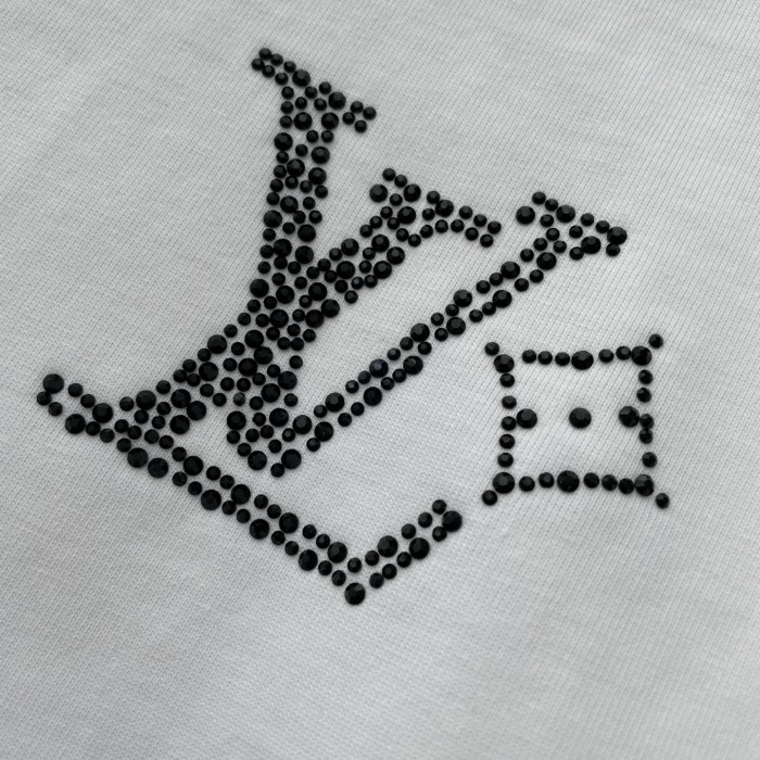 Louis Vuitton Jacquard Round Neck Short Sleeve T-Shirt