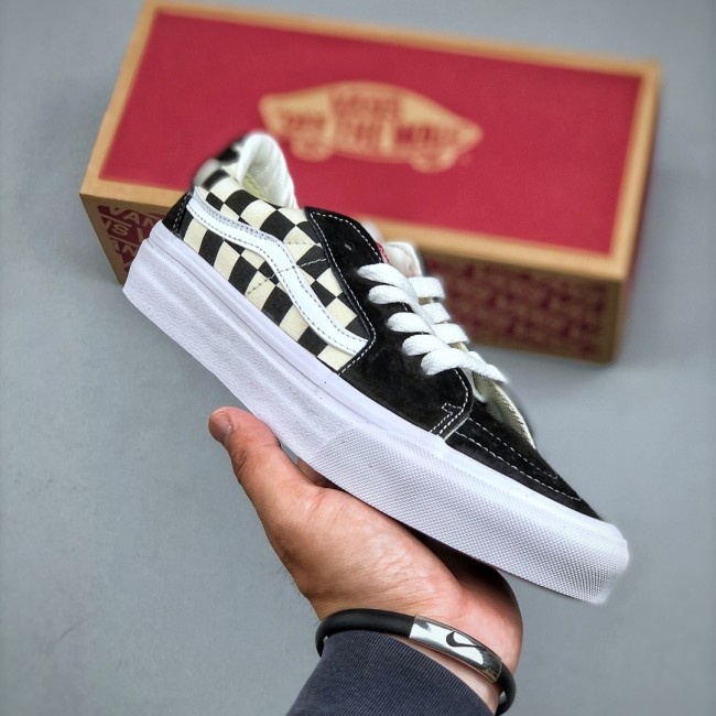 Vans Sk8-Low Black Checkerboard Sneakers