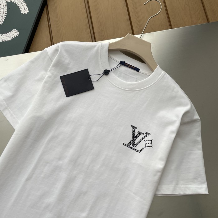 Louis Vuitton Jacquard Round Neck Short Sleeve T-Shirt