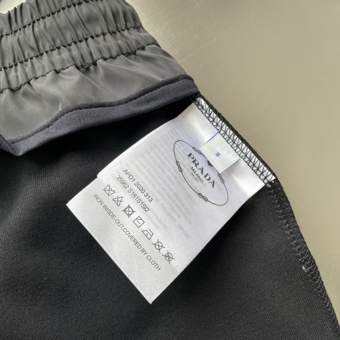 Prada triangle logo cargo pocket technical nylon shorts