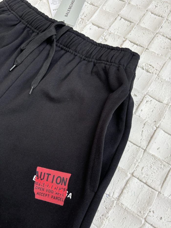 Balenciaga Men's Taped Balenciaga Back Shorts