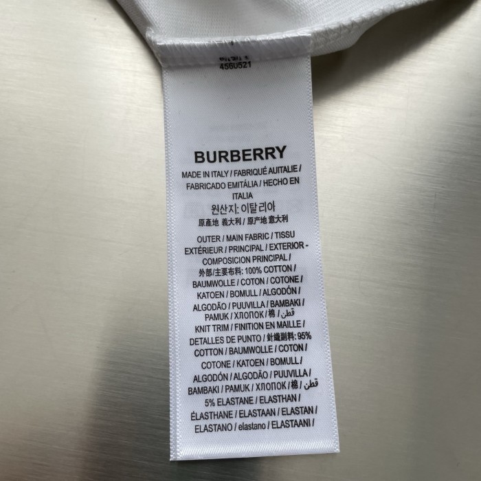 Burberry Cross Stitch EKD​ Cotton T-shirt in Chalk - Men