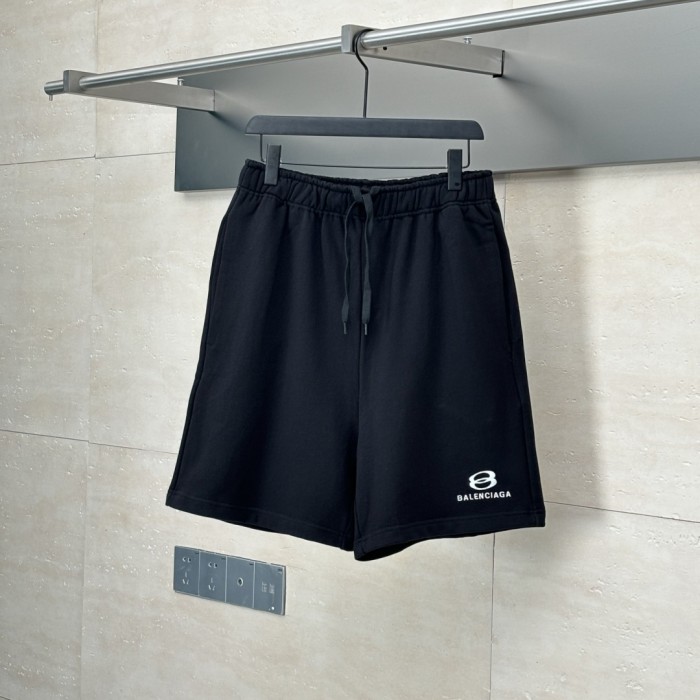Balenciaga Balenciaga Black Logo Embroidered shorts