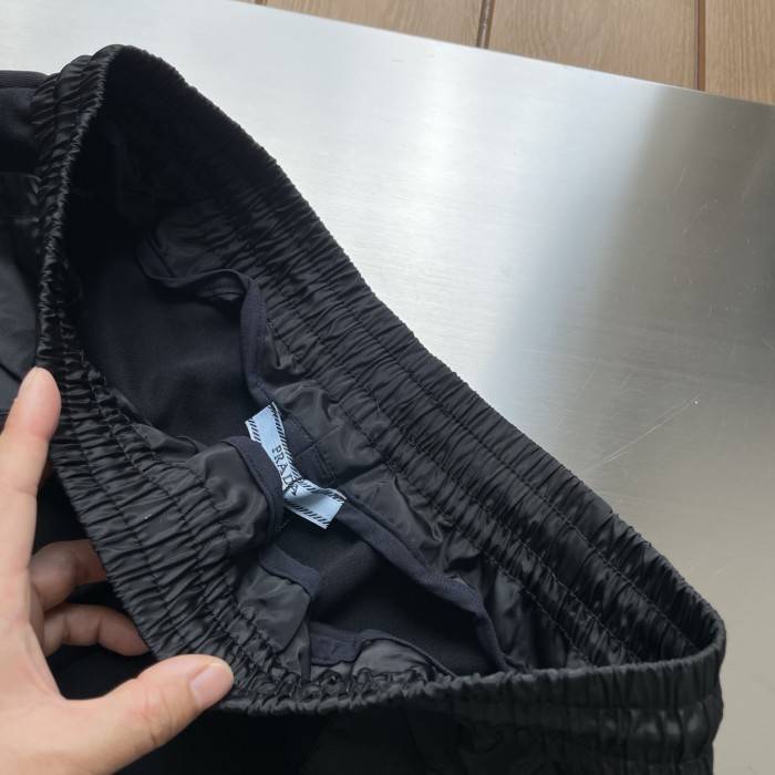 Prada triangle logo cargo pocket technical nylon shorts