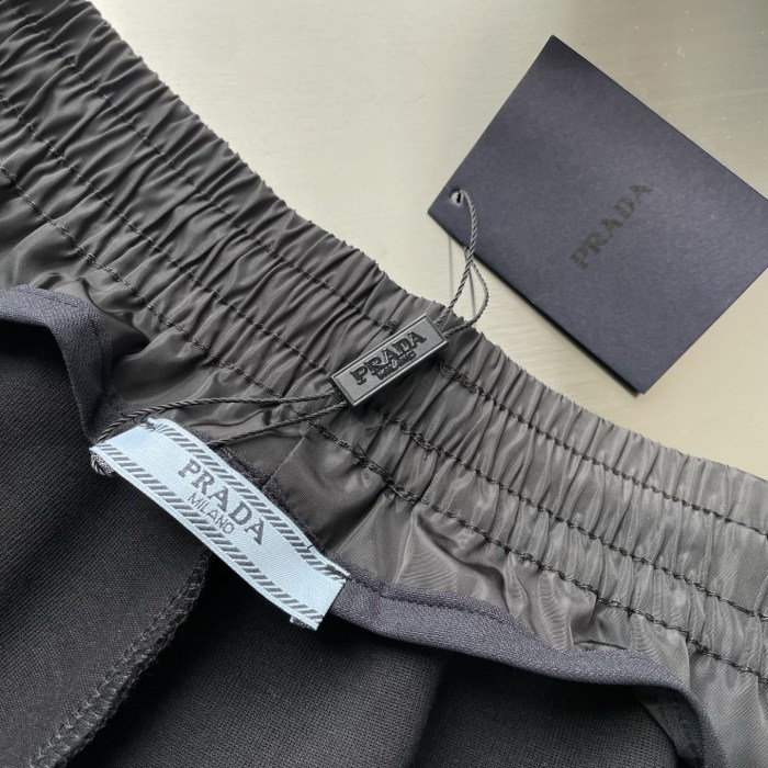 Prada triangle logo cargo pocket technical nylon shorts