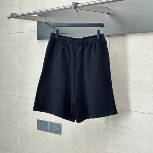 Balenciaga Straight Leg Logo Print Cotton Jersey Shorts
