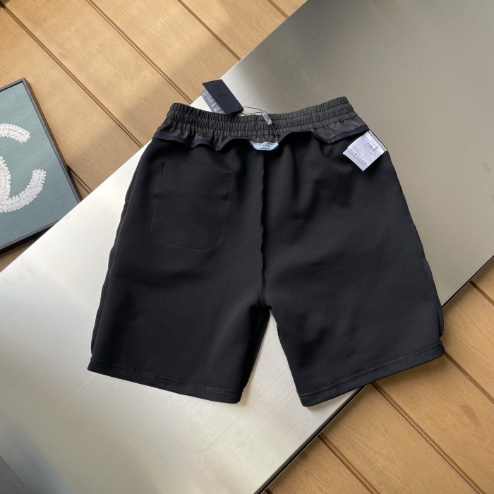 Prada triangle logo cargo pocket technical nylon shorts