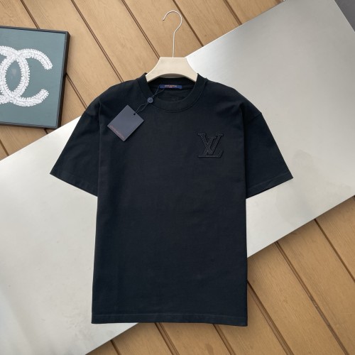 Louis Vuitton logo embroidered crew neck short sleeve T-shirt