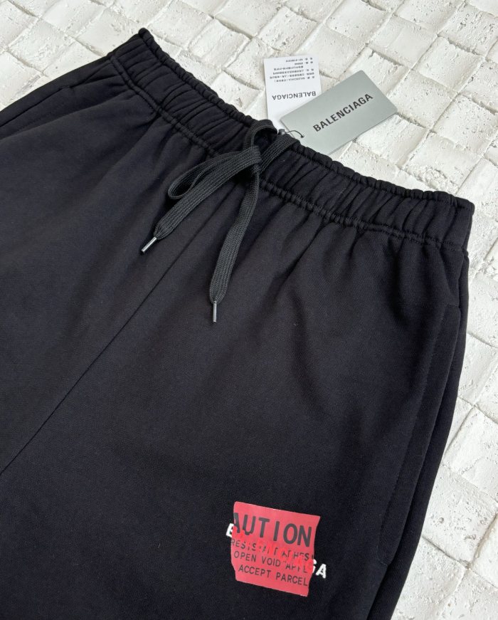 Balenciaga Men's Taped Balenciaga Back Shorts