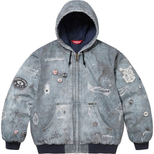 Supreme HJR Trompe L_oeil Hooded Work Jacket