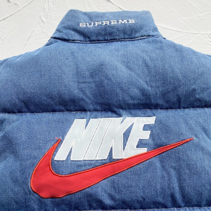 Supreme Nike Denim Puffer Vest