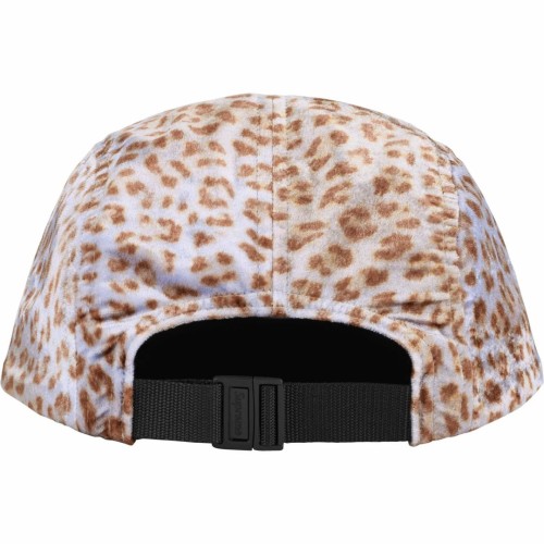 Supreme Leopard Velvet Camp Cap