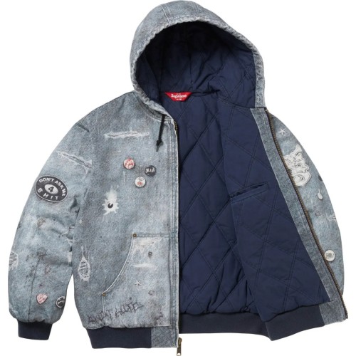 Supreme HJR Trompe L_oeil Hooded Work Jacket