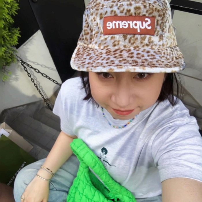 Supreme Leopard Velvet Camp Cap