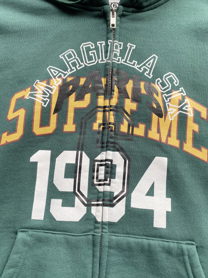 Supreme Maison Margiela Zip Up Hooded Sweatshirt