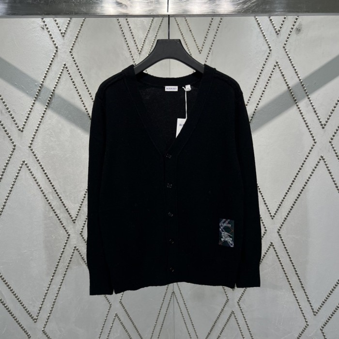 Burberry Equestrian Knight V-Neck Cardigan
