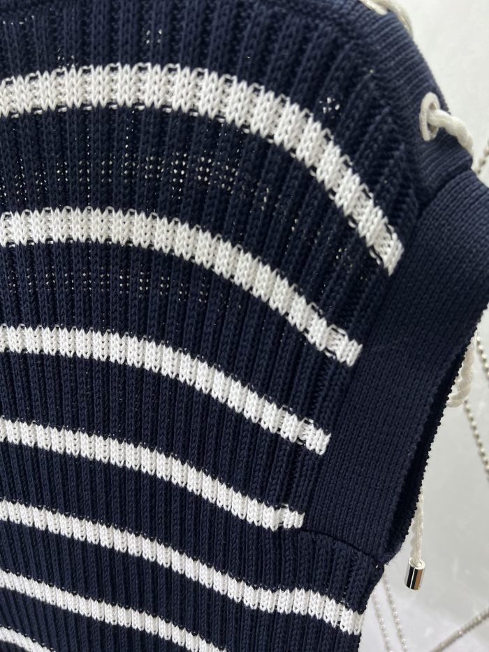 Dior Dioriviera Sweater with Laced Cap Sleeves