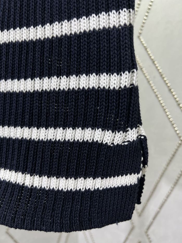 Dior Dioriviera Sweater with Laced Cap Sleeves