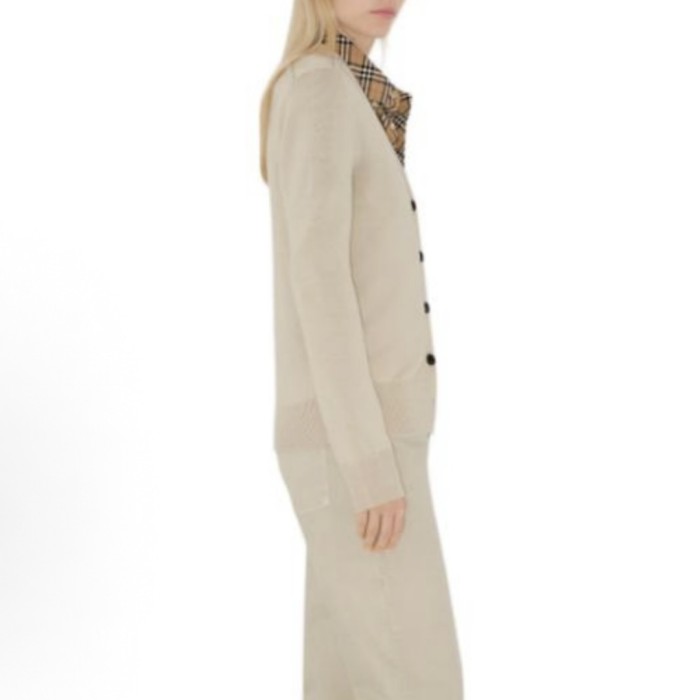Burberry Equestrian Knight V-Neck Cardigan