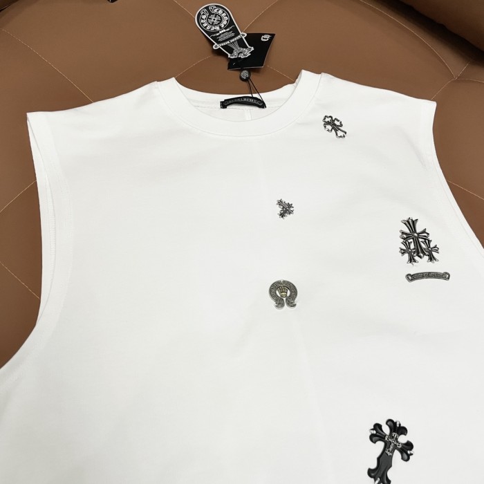Chrome Hearts logo crew neck vest T-shirt