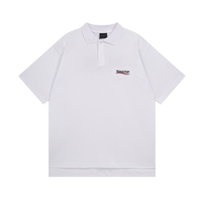 Balenciaga Men's Political Campaign Short Sleeve Regular Polo