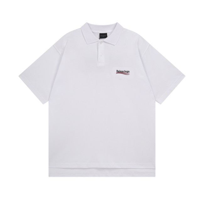 Balenciaga Men's Political Campaign Short Sleeve Regular Polo