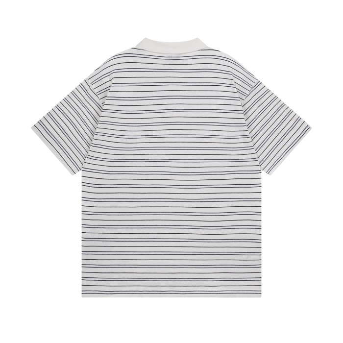 Balenciaga BB Laurel striped cotton piqué polo shirt