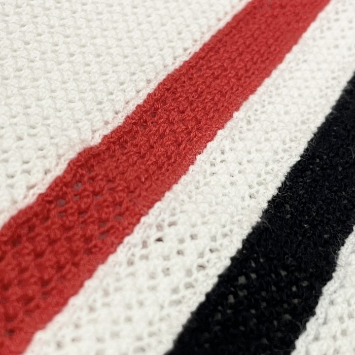 Thom Browne Wool Stripe V Neck Cardigan Vest