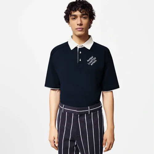Louis Vuitton Embroidered Short-Sleeved Cotton Blend Polo Shirt