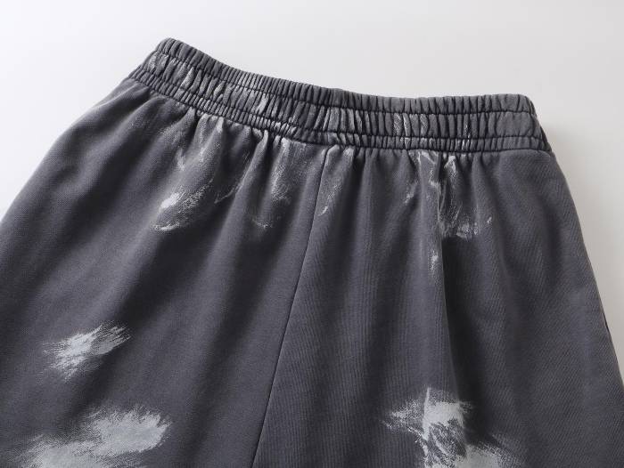 Balenciaga Basic Logo Grey Baggy Shorts