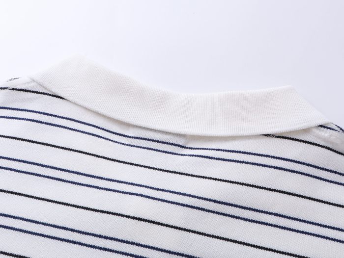 Balenciaga BB Laurel striped cotton piqué polo shirt