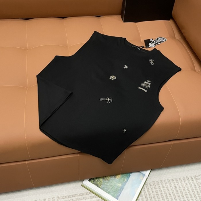 Chrome Hearts logo crew neck vest T-shirt