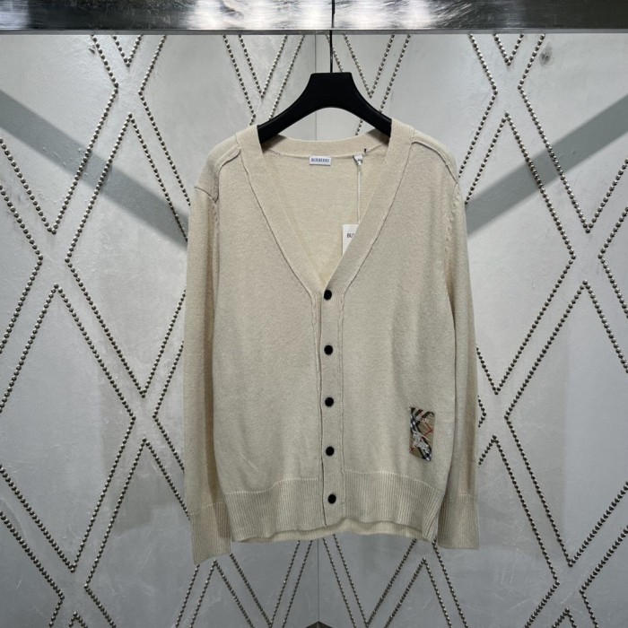 Burberry Equestrian Knight V-Neck Cardigan