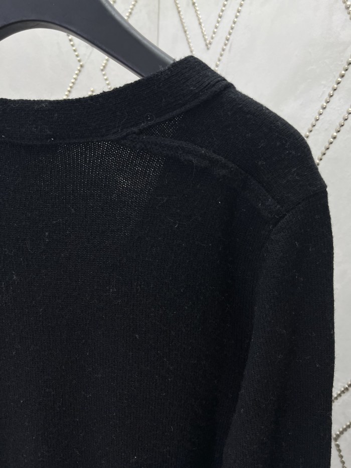 Burberry Equestrian Knight V-Neck Cardigan
