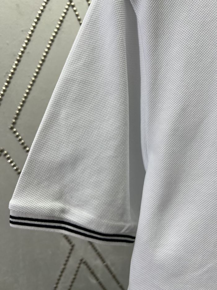 DIOR  CD Icon Polo Shirt White Cotton Piqué