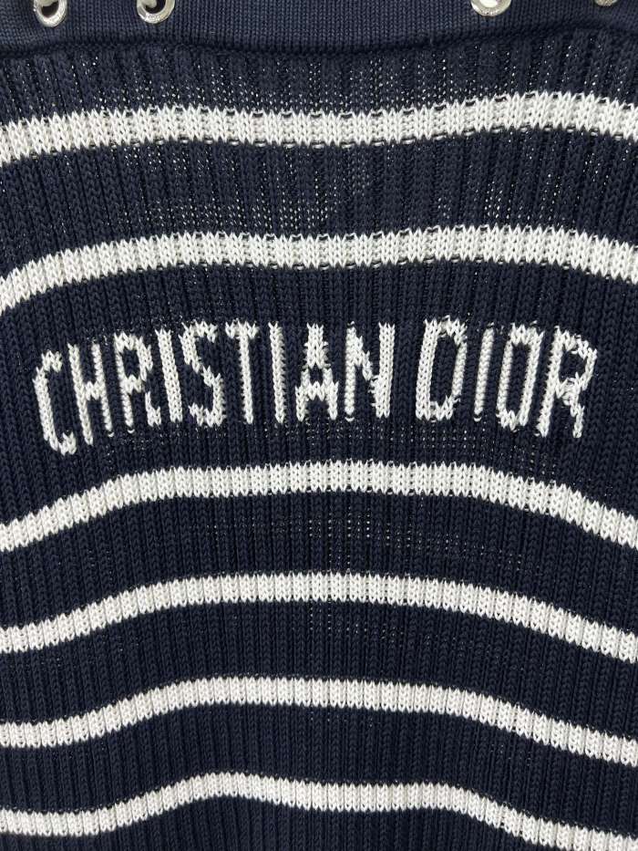 Dior Dioriviera Sweater with Laced Cap Sleeves