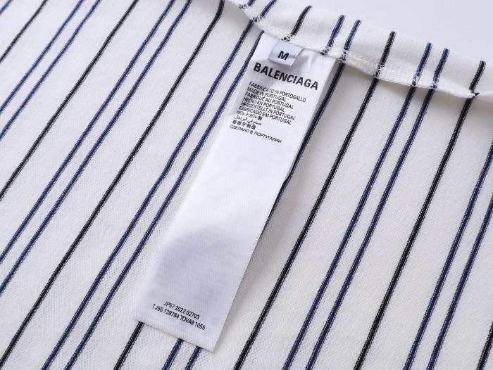 Balenciaga BB Laurel striped cotton piqué polo shirt