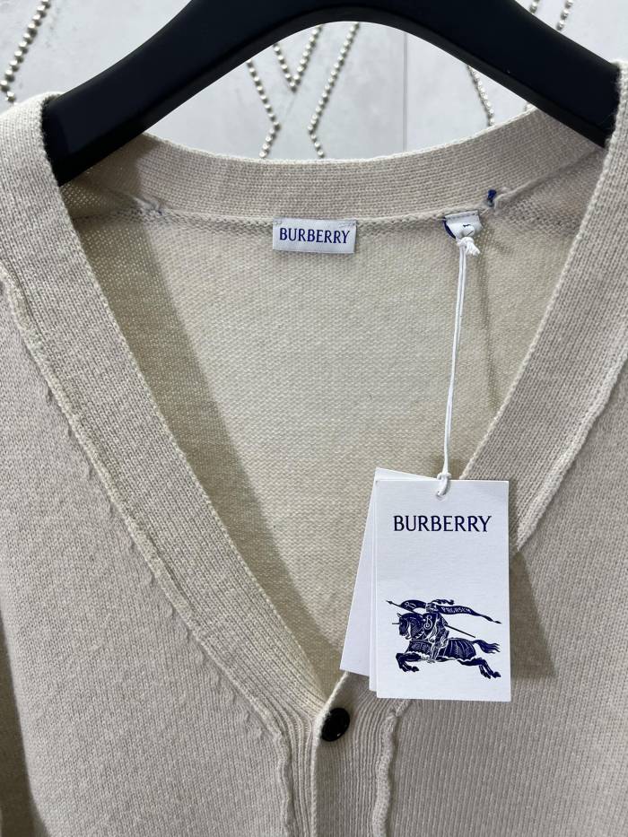 Burberry Equestrian Knight V-Neck Cardigan
