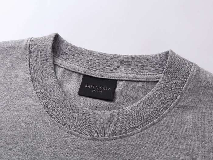 Balenciaga Ceo Team Logo Boxy T-shirt in Heather Grey