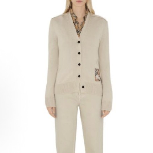 Burberry Equestrian Knight V-Neck Cardigan