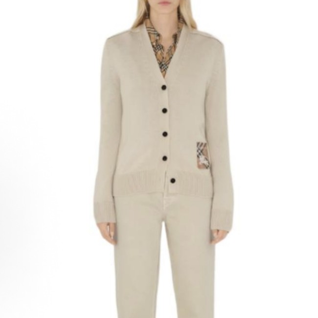 Burberry Equestrian Knight V-Neck Cardigan