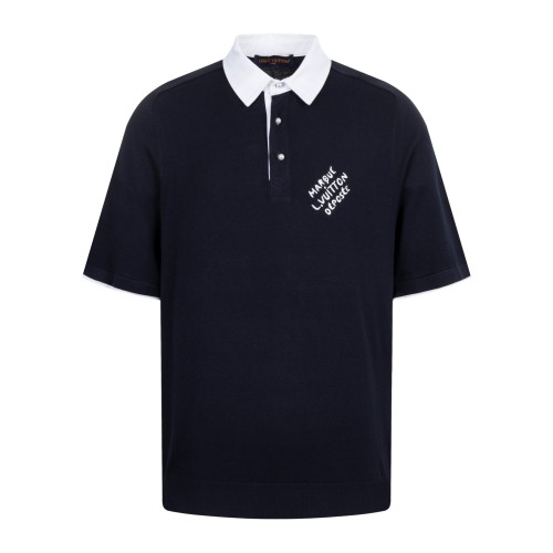 Louis Vuitton Embroidered Short-Sleeved Cotton Blend Polo Shirt
