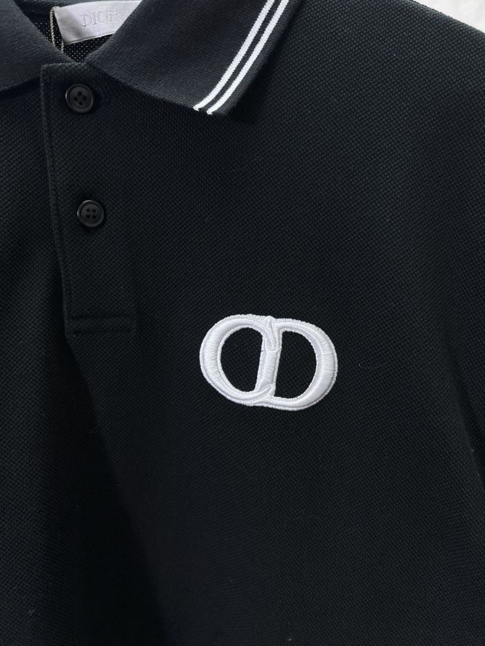 DIOR  CD Icon Polo Shirt White Cotton Piqué