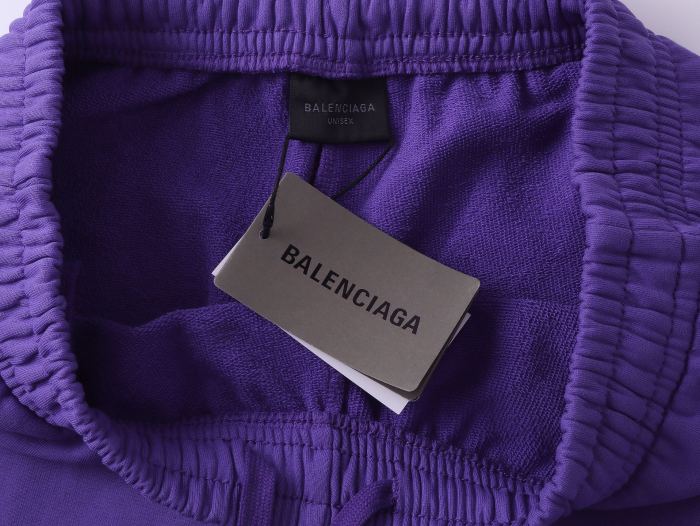 Balenciaga Men's Basketball Series - Sweat Shorts in Deep Purple