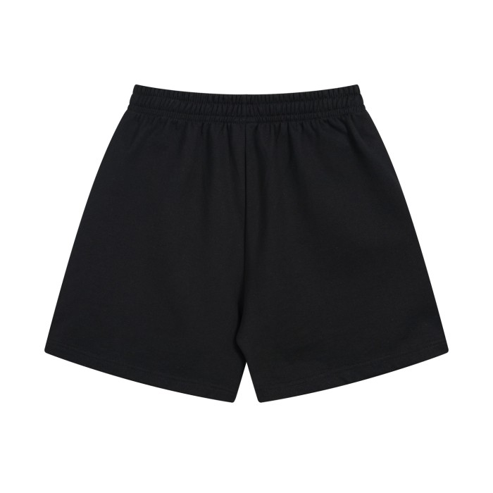 Men's Taped Balenciaga Back Shorts in Faded Blackwhitered