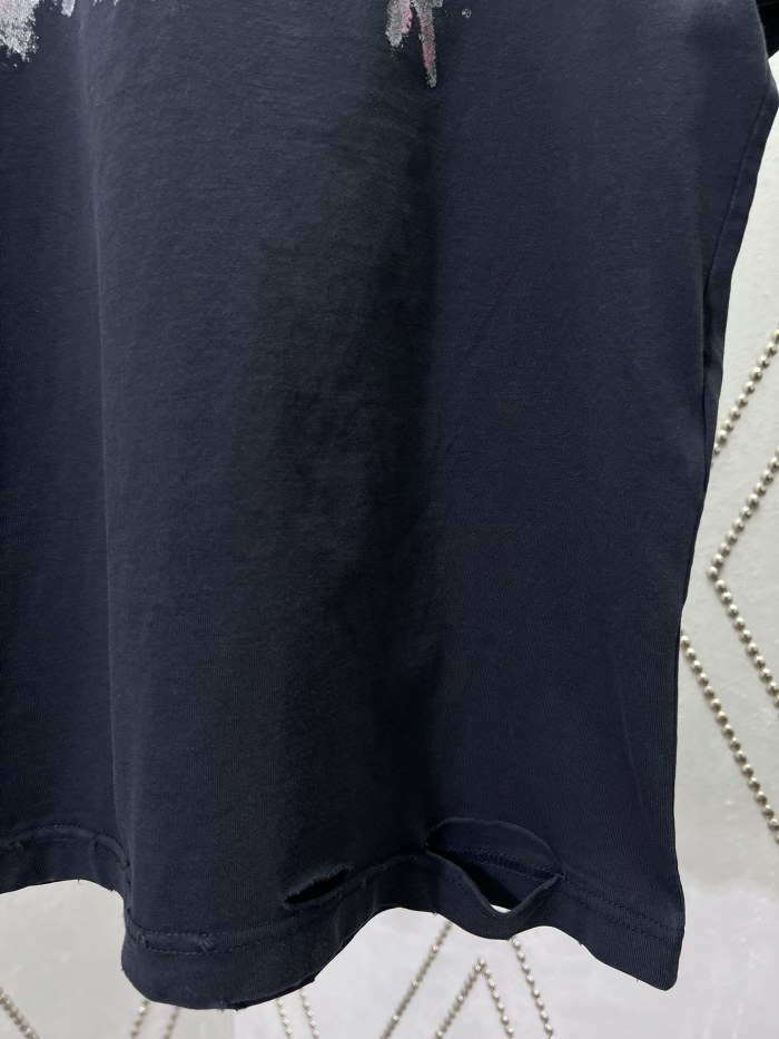 Balenciaga Fashion Designer Oversized T-shirt in Faded Black