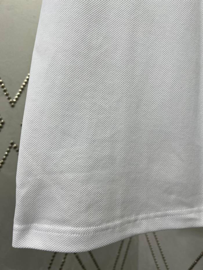 GUCCI Embroidered cotton piquet polo shirt in navy