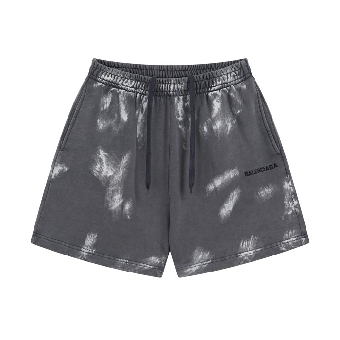 Balenciaga Basic Logo Grey Baggy Shorts
